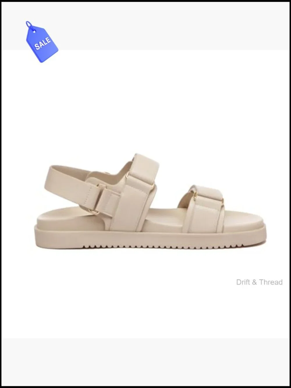 Women's Platform Sandals Adjustable Double Strap Slip On